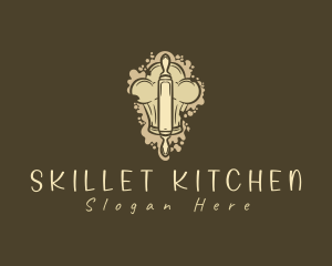 Pastry Chef Rolling Pin logo design