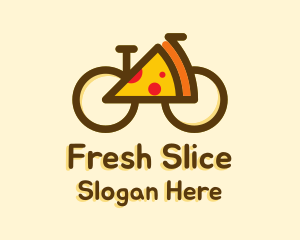 Pizza Slice Bicycle logo design