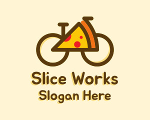 Pizza Slice Bicycle logo design