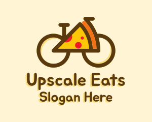 Pizza Slice Bicycle logo design