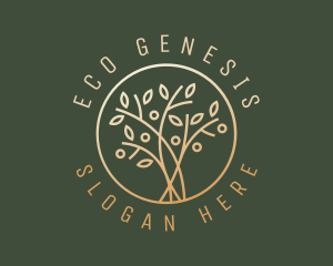 Golden Branch Leaves logo design