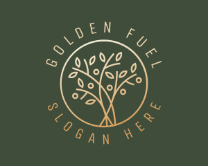 Golden Branch Leaves logo design