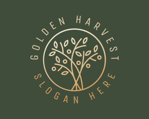 Golden Branch Leaves logo design