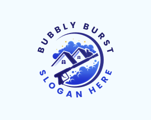  Cleaner Pressure Washing Bubbles logo design