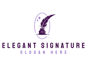 Writing Quill Ink logo design