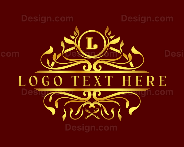 Gourmet Restaurant Ornament Logo