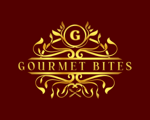 Gourmet Restaurant Ornament logo design