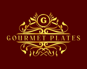 Gourmet Restaurant Ornament logo design