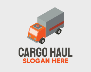 Isometric Delivery Truck  logo design