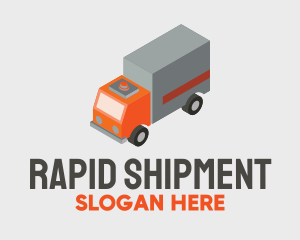 Isometric Delivery Truck  logo design