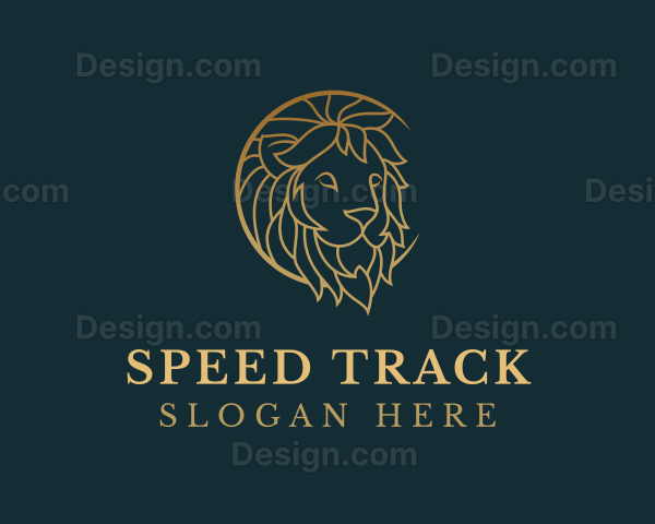 Golden Lion Animal Logo