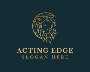 Golden Lion Animal logo design