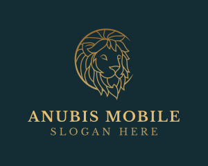 Golden Lion Animal logo design