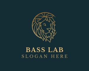 Golden Lion Animal logo design