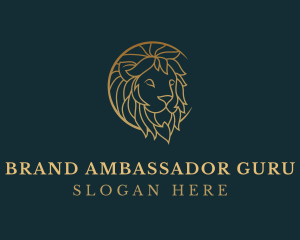 Golden Lion Animal logo design