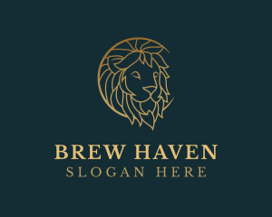 Golden Lion Animal logo design