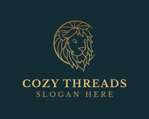 Golden Lion Animal logo design