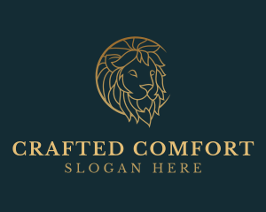 Golden Lion Animal logo design