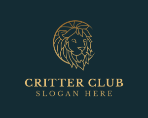 Golden Lion Animal logo design