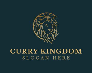 Golden Lion Animal logo design