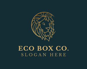 Golden Lion Animal logo design