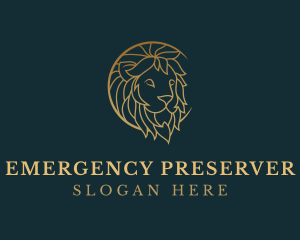 Golden Lion Animal logo design