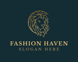 Golden Lion Animal logo design