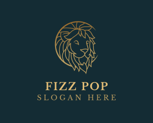 Golden Lion Animal logo design