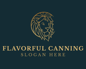 Golden Lion Animal logo design