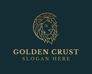 Golden Lion Animal logo design