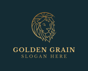 Golden Lion Animal logo design