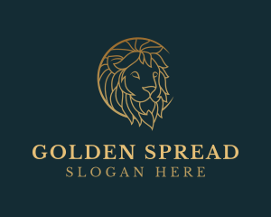 Golden Lion Animal logo design