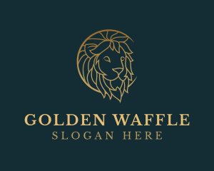 Golden Lion Animal logo design