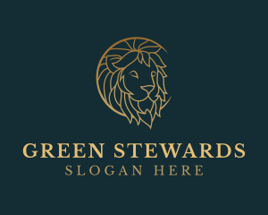 Golden Lion Animal logo design