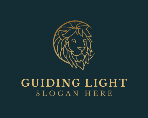 Golden Lion Animal logo design