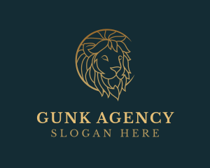 Golden Lion Animal logo design