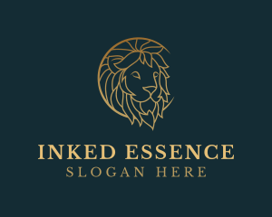 Golden Lion Animal logo design