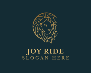 Golden Lion Animal logo design