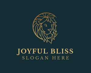 Golden Lion Animal logo design