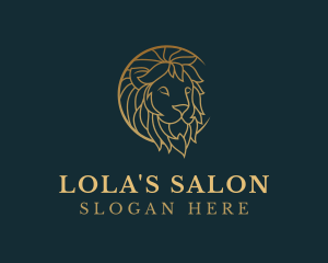 Golden Lion Animal logo design