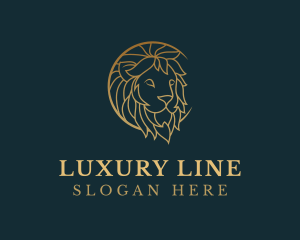 Golden Lion Animal logo design