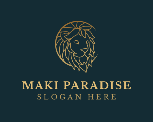 Golden Lion Animal logo design