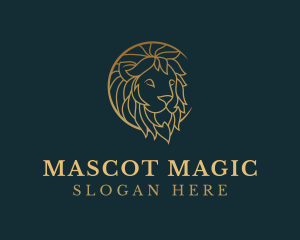 Golden Lion Animal logo design