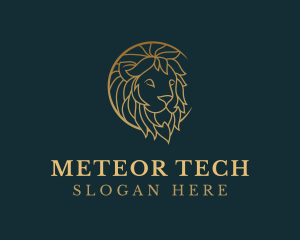 Golden Lion Animal logo design