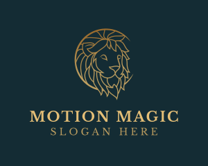 Golden Lion Animal logo design