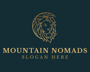 Golden Lion Animal logo design