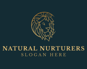 Golden Lion Animal logo design