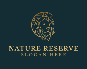 Golden Lion Animal logo design