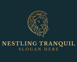 Golden Lion Animal logo design