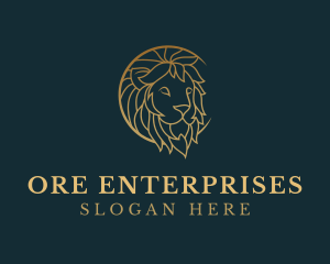 Golden Lion Animal logo design